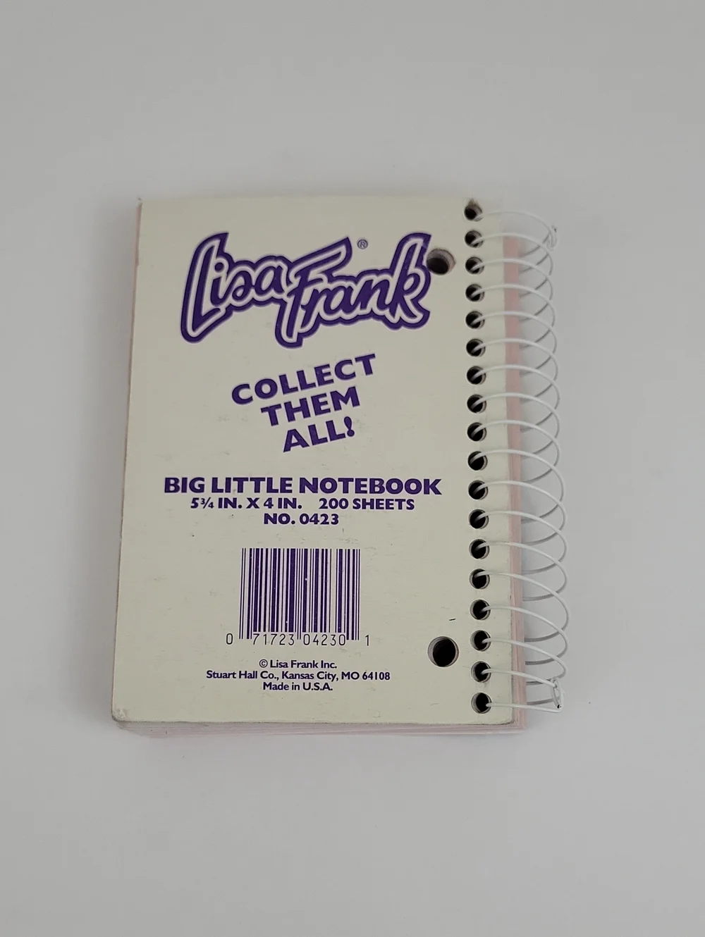 Vtg Lisa Frank Big Little Notebook Spiral